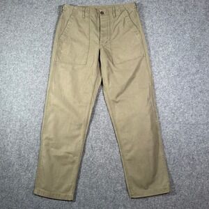 Wallace & Barnes Mens Fatigue Pant Olive Green Cotton Utility Trousers 30x32 NWT